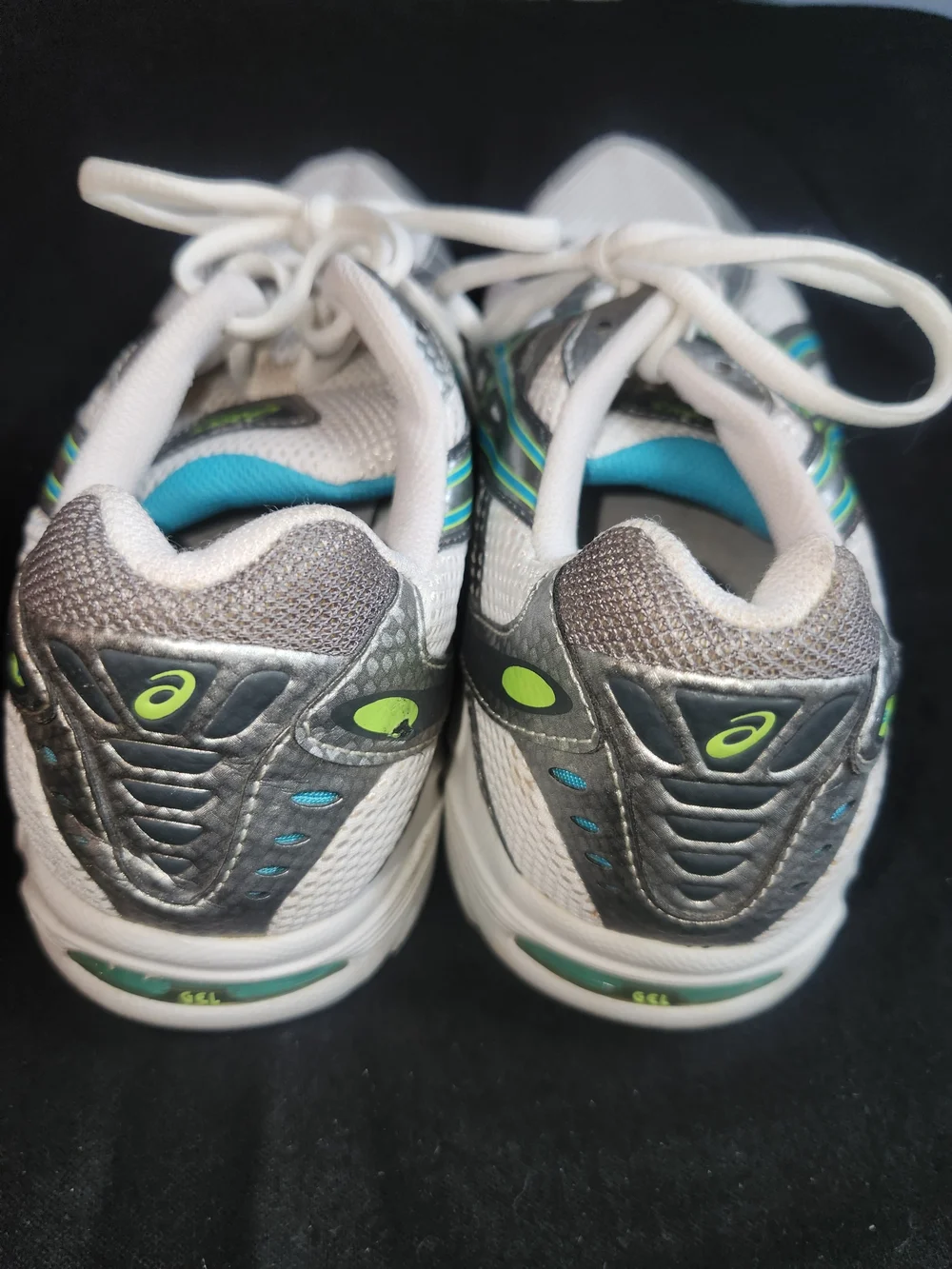 ASICS Gel-Kayano Running Shoes - White with Silver & Blue Accents